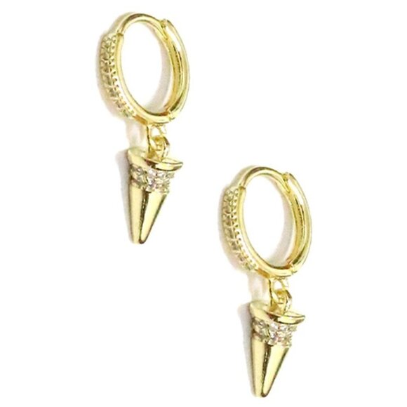 1 LEFT!!! ANGELEE SPIKE DANGLE EARRINGS - Picture 1 of 1